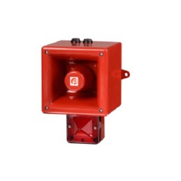 1 pcs - e2s AL112NX Series Red Sounder Beacon, 115 V, IP66, Wall Mount, 120dB at 1 Metre
