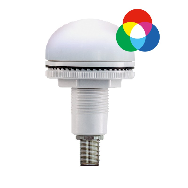 1 pcs - RS PRO Blue, Green, Purple, Red, White, Yellow Steady Beacon, 24 V, Panel Mount, LED Bulb, IP66