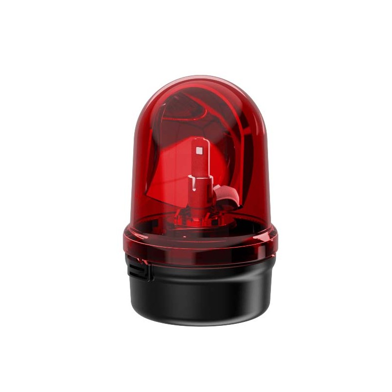 1 pcs - Werma 885 Series Red Rotating Beacon, 24 V, Base Mount, LED Bulb, IP65