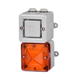 1 pcs - e2s AL100SONTEL Series Amber, Blue, Clear, Green, Opal, Red, Yellow Handset beacon/siren for phone, 230 V, IP66, Wall