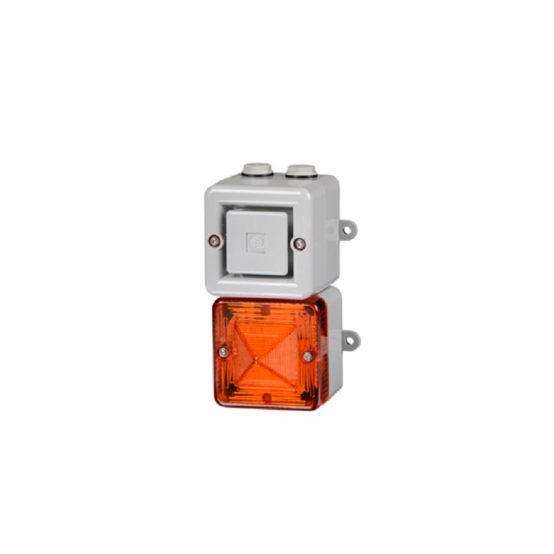 1 pcs - e2s AL100SONTEL Series Amber, Blue, Clear, Green, Opal, Red, Yellow Handset beacon/siren for phone, 230 V, IP66, Wall