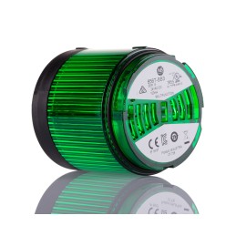 1 pcs - Allen Bradley 856T Series Green Flashing, Steady, Strobe Effect Beacon Tower, 24 V ac/dc, LED Bulb, AC, DC, IP66, IP67