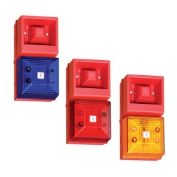 1 pcs - Clifford & Snell YL40 Series Amber Sounder Beacon, 230 V AC, IP65, Fixed Mount, 108dB at 1 Metre