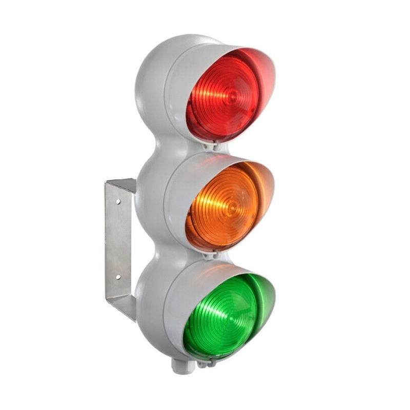 1 pcs - RS PRO Amber, Green, Red Traffic Light LED Beacon, 3 Lights, 120 - 240 V ac, Bracket Mount