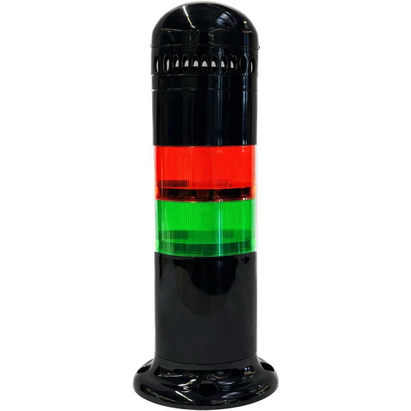 1 pcs - RS PRO Green/Red Signal Tower, 6 Lights, 12 - 24 v ac/dc, Screw Mount