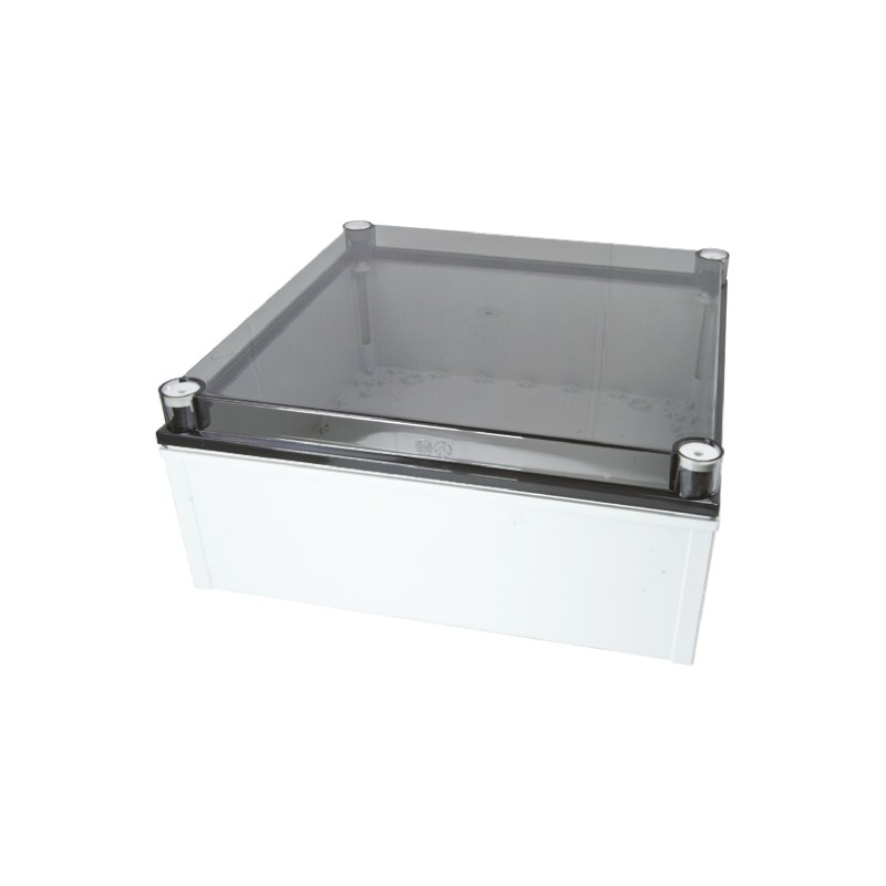 1 pcs - Fibox CAB PCQ Series Polycarbonate Wall Box, IP66, IP67, Viewing Window, 172 mm x 400 mm x 400mm