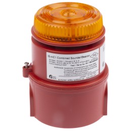 1 pcs - e2s IS-MC1 Series Amber Sounder Beacon, 16 - 28 V dc, IP65, Surface Mount, 100dB at 1 Metre