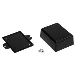 1 pcs - RS PRO Black ABS Enclosure, IP53, Black Lid, 66 x 49 x 28mm