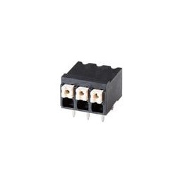 1 pcs : TBLH10-381-03BK - Fixed Terminal Blocks Screwless, High Temperature, 3.81 mm pitch, Black with Gray Button