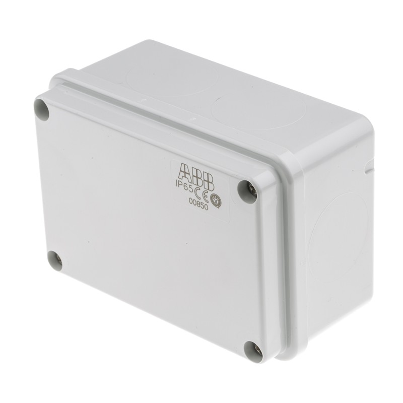 1 pcs - ABB Grey Thermoplastic Junction Box, IP65, 105 x 70 x 50mm