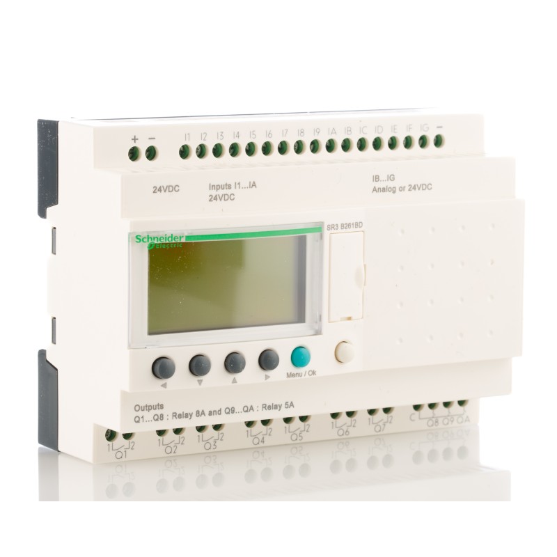 1 pcs - Schneider Electric Zelio Logic Series Logic Module, 24 V dc Supply, Relay Output, 16-Input, Analogue, Discrete Input