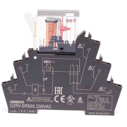 1 pcs - Omron DIN Rail Power Relay, 230V ac Coil, 6A Switching Current, SPDT