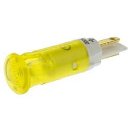 1 pcs - Signal Construct Yellow Panel Mount Indicator, 230V, 10mm Mounting Hole Size