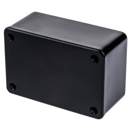 1 pcs - CAMDENBOSS 2000 Series Black ABS Enclosure, IP54, Black Lid, 85 x 56 x 39mm