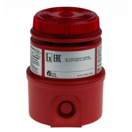 1 pcs - e2s IS-MC1 Series Red Sounder Beacon, 16 - 28 V dc, IP65, Surface Mount, 100dB at 1 Metre