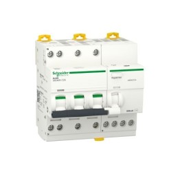 1 pcs - Schneider Electric RCBO, 25A Current Rating, 3P+N Poles, 300mA Trip Sensitivity, Type C, Acti9 Range