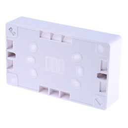 1 pcs - RS PRO White Back Box, BS, IP20, 2 Gangs, 147 x 86.6 x 28mm