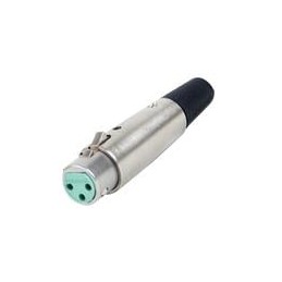 1 pcs : AA3FL - XLR Connectors 3P XLR F CBL MNT Ag/Ni LRG FLEX