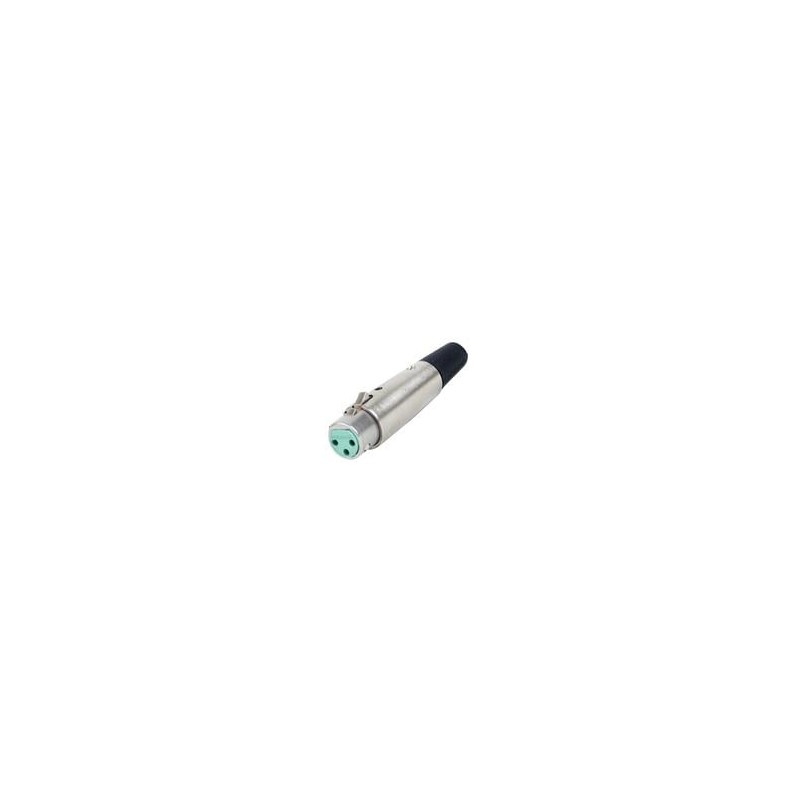 1 pcs : AA3FL - XLR Connectors 3P XLR F CBL MNT Ag/Ni LRG FLEX