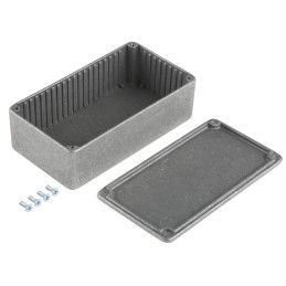1 pcs - CAMDENBOSS 5000 Series Grey Die Cast Aluminium Enclosure, IP54, Grey Lid, 120 x 66 x 40mm
