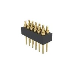 1 pcs : 855-22-012-10-004101 - Headers & Wire Housings Low-Profile 12 Pos. .050' Pitch Through-Hole Spring-Loaded Connector, Dou