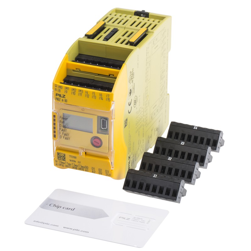 1 pcs - Pilz PNOZmulti 2 PNOZ m BO Series Safety Controller, 20 Safety Inputs, 4 Safety Outputs, 24 V dc