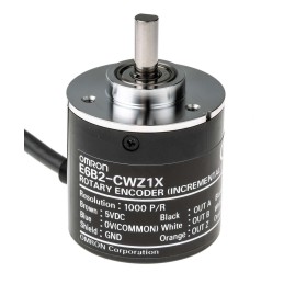 1 pcs - Omron E6B2 Series Incremental Incremental Encoder, 1000 ppr, Line Driver Signal, Solid Type, 6mm Shaft
