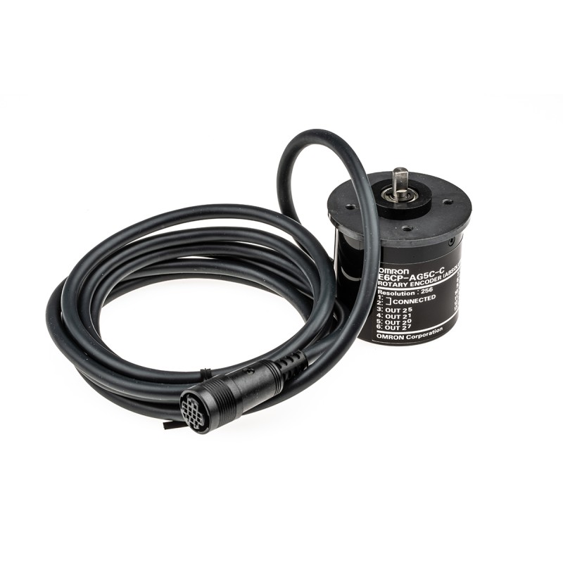 1 pcs - Omron E6CP Series Incremental Incremental Encoder, 256 ppr, Open Collector Signal, Solid Type, 6mm Shaft