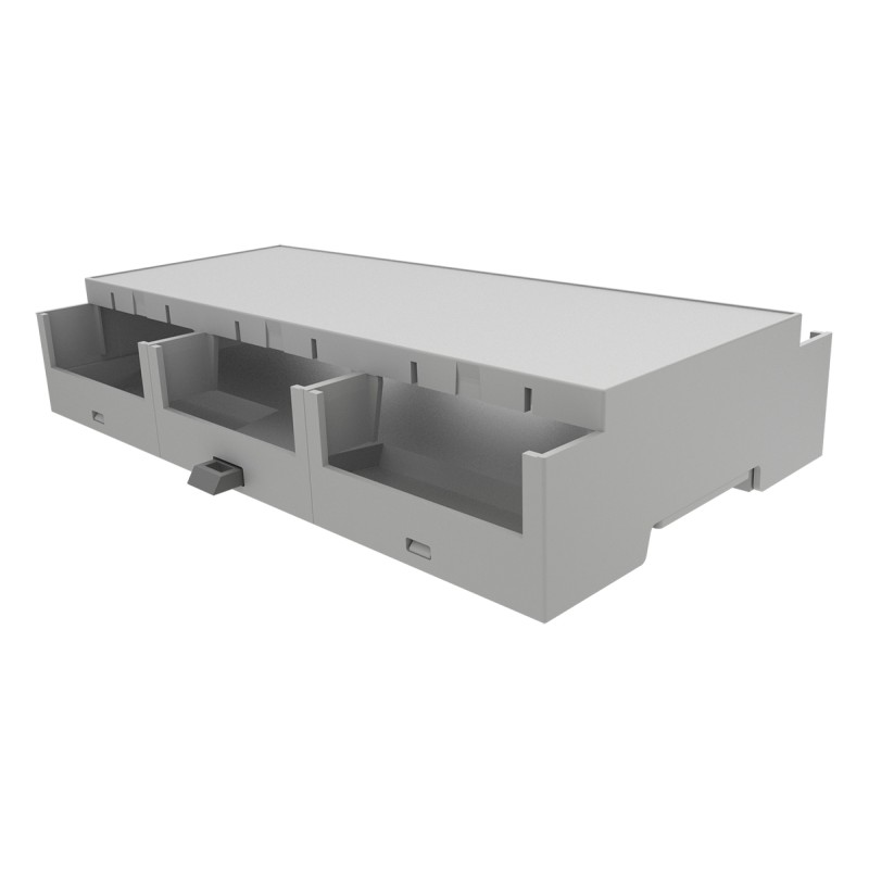 1 pcs - Italtronic DIN Rail Enclosure Enclosure Type 9M XTS Compact Series , 90 x 32.2mm, ABS DIN Rail Enclosure