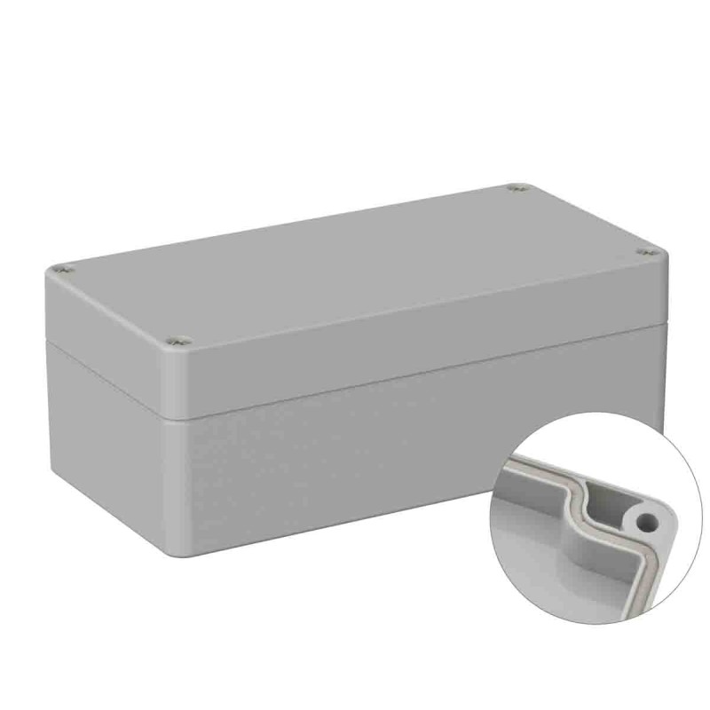 1 pcs - RS PRO Grey Polycarbonate General Purpose Enclosure, IP66, IK07, Grey Lid, 80 x 160 x 60mm