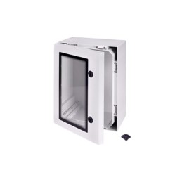 1 pcs - Fibox ARCA Series Polycarbonate Wall Box, IP66, Viewing Window, 400 mm x 300 mm x 210mm