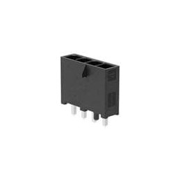 1 pcs : 215915-1004 - Power to the Board Mini-Fit Max Vertical Header, Single Row, 4 Circuits, Tin (Sn) Plating, Black