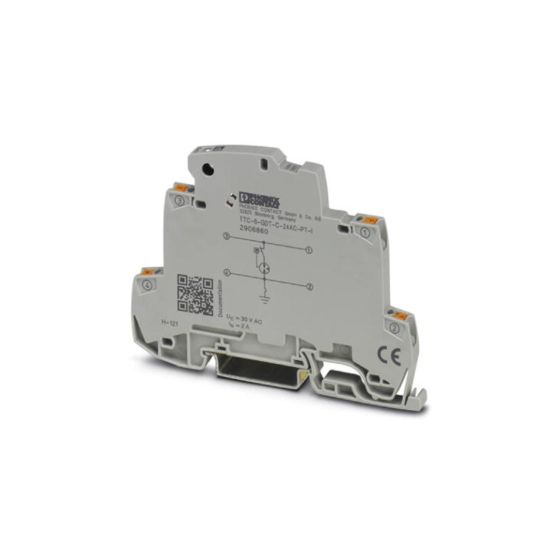 1 pcs - Phoenix Contact, TTC-6-GDT-C-110AC-PT-I Surge Protector 130 V ac Maximum Voltage Rating 5kA Maximum Surge Current Surge