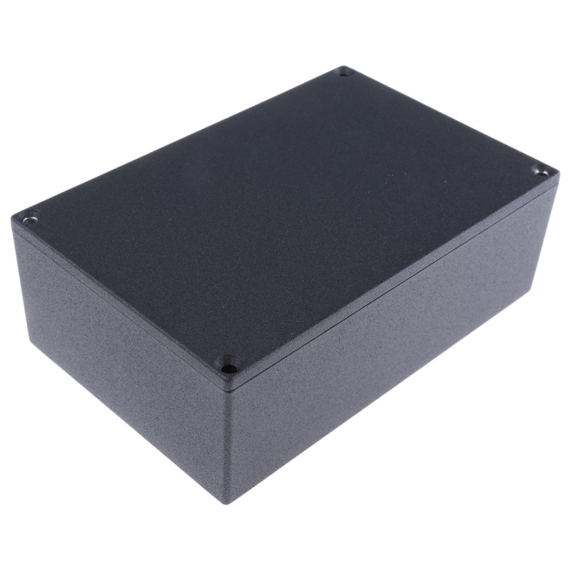 1 pcs - Hammond 1590 Series Black Die Cast Aluminium Enclosure, IP54, Black Lid, 145 x 95 x 45mm