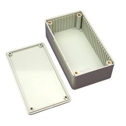 1 pcs - Hammond 1591 Series Grey Flame Retardant ABS Enclosure, IP54, Grey Lid, 120 x 65 x 40mm