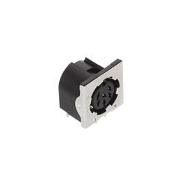 1 pcs : 5212045-1 - DIN Connectors C-DIN 06P REC R/A T/H