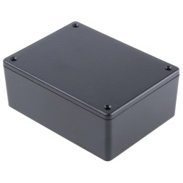 1 pcs - Hammond 1591 Series Black ABS Enclosure, IP54, Black Lid, 109 x 81 x 41mm