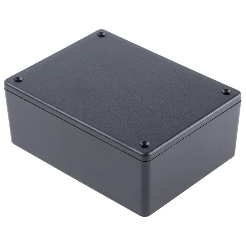 1 pcs - Hammond 1591 Series Black ABS Enclosure, IP54, Black Lid, 109 x 81 x 41mm