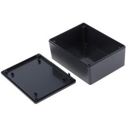 1 pcs - Hammond 1591 Series Black ABS Enclosure, IP54, Black Lid, 109 x 81 x 41mm