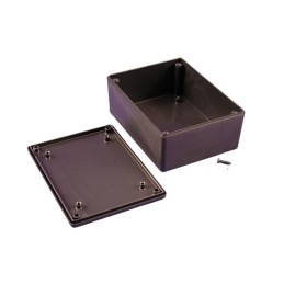 1 pcs - Hammond 1591 Series Black ABS Enclosure, IP54, Black Lid, 109 x 81 x 41mm