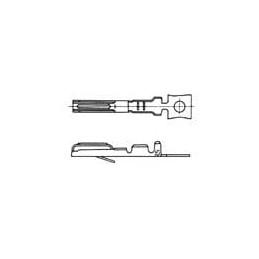 1 pcs : QR/P1-PC2B-221(12) - Rack & Panel Connectors MALE TERM GLD 20-24 AWG