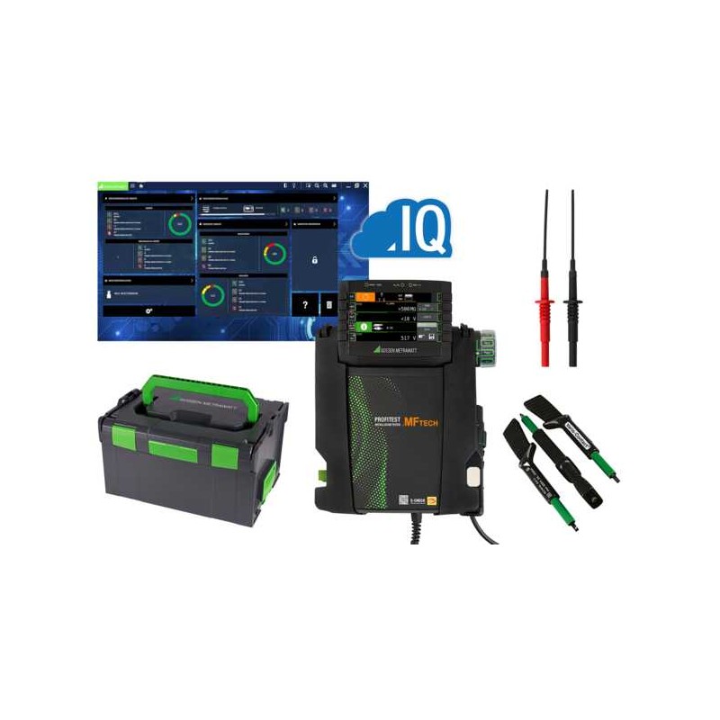 1 pcs - Gossen Metrawatt PROFiTEST MF TECH Starter-Set Multifunction Tester Set, 600V , Earth Resistance Measurement With USB