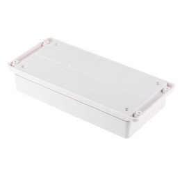 1 pcs - RS PRO White ABS Enclosure, IP40, Flanged, White Lid, 190 x 86 x 35mm