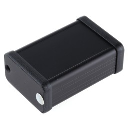 1 pcs - Hammond 1455 Series Black Aluminium Enclosure, IP54, Black Lid, 60 x 45 x 25mm
