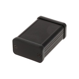 1 pcs - Hammond 1455 Series Black Aluminium Enclosure, IP54, Black Lid, 60 x 45 x 25mm