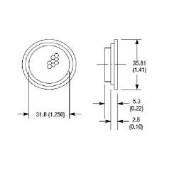 1 pcs - Rockwell Automation 92-47 LED Reflector