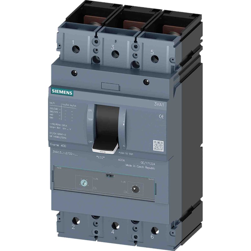 1 pcs - Siemens, SENTRON MCCB 3P 320A, Breaking Capacity 36 kA, Fixed Mount