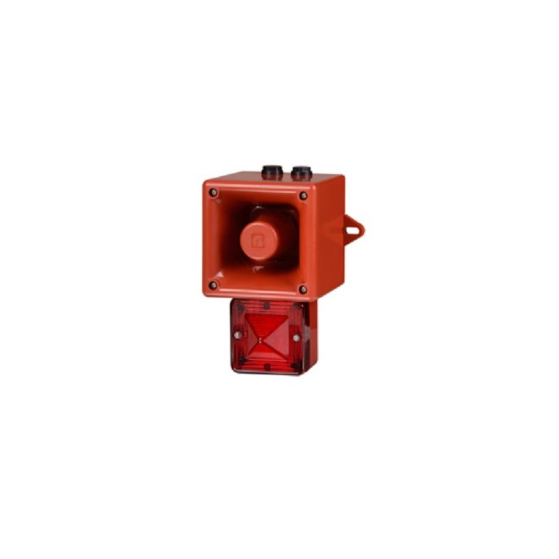 1 pcs - e2s AL105NX Series Amber Sounder Beacon, 230 V, IP66, Wall Mount, ±113dB at 1 Metre