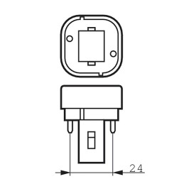 1 pcs - Philips G24d-3 PL LED Lamp 8.5 W, 4000K, White, Linear shape
