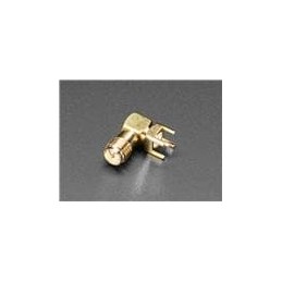 1 pcs : 4643 - RF Connectors / Coaxial Connectors Right Angle RP-SMA Thru Hole RF Connector